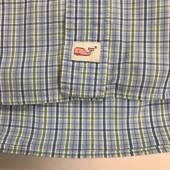 Vineyard Vines Murray Men 100% Cotton M Button Blue Multi-Color Check Shirt - Picture 3 of 6
